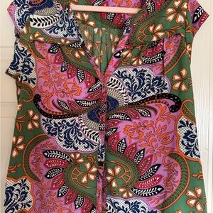 Daniel Rainn Multicolor Paisley Blouse